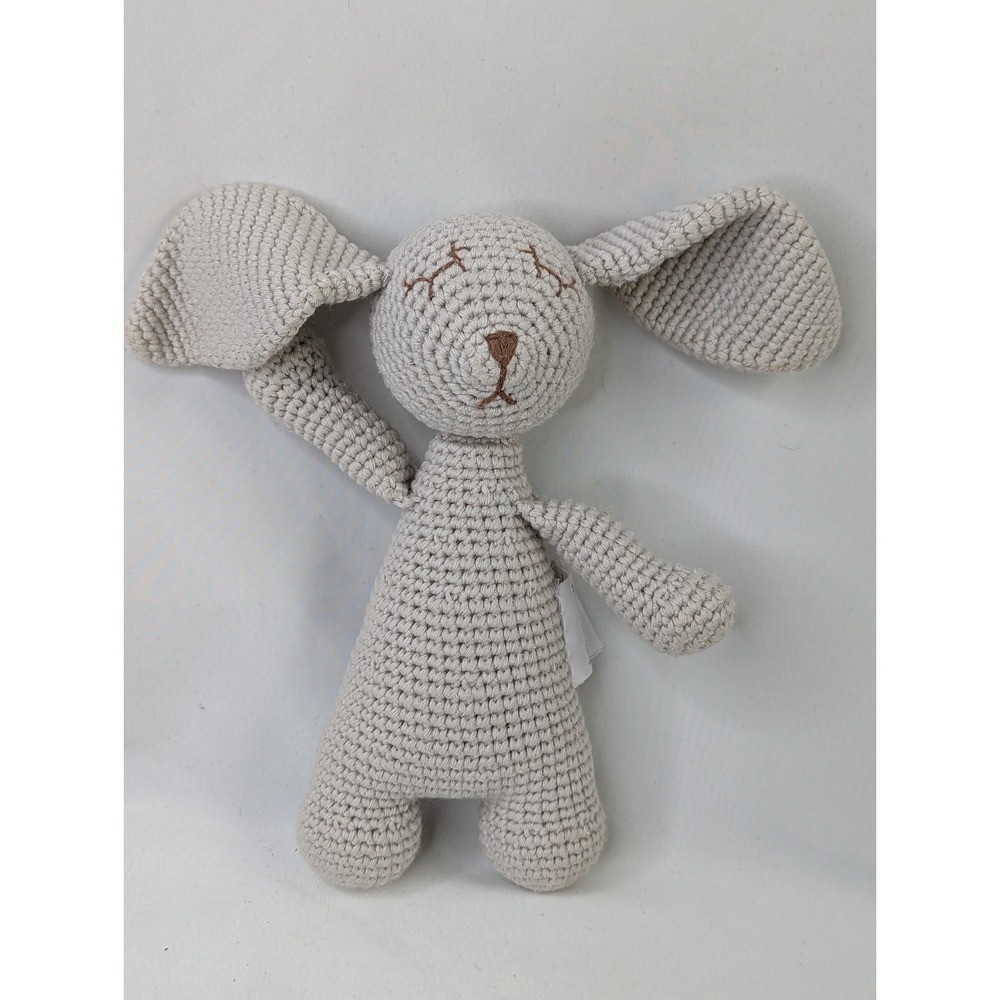 Bebemoss Knit Rabbit Plush 7 Inch Beige Stuffed Animal Toy